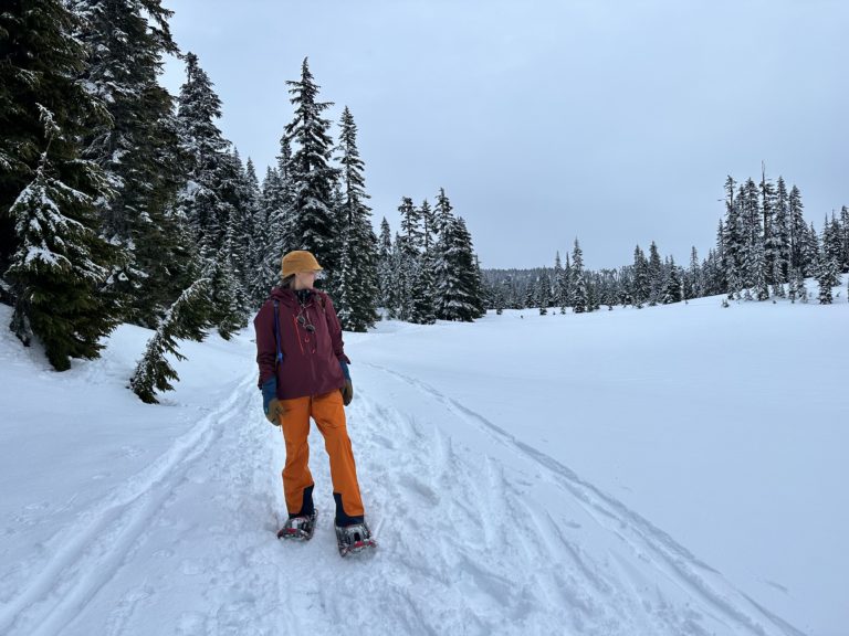 Winter gear for women: my exact winter outfit for snowshoeing