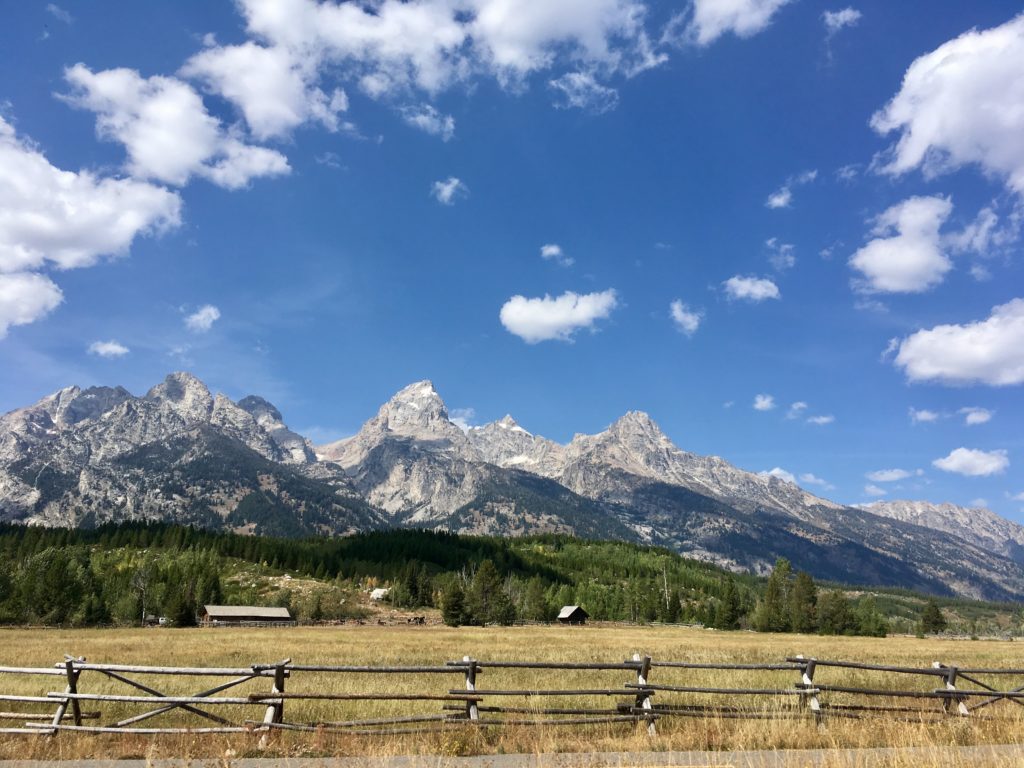 grand tetons from the road