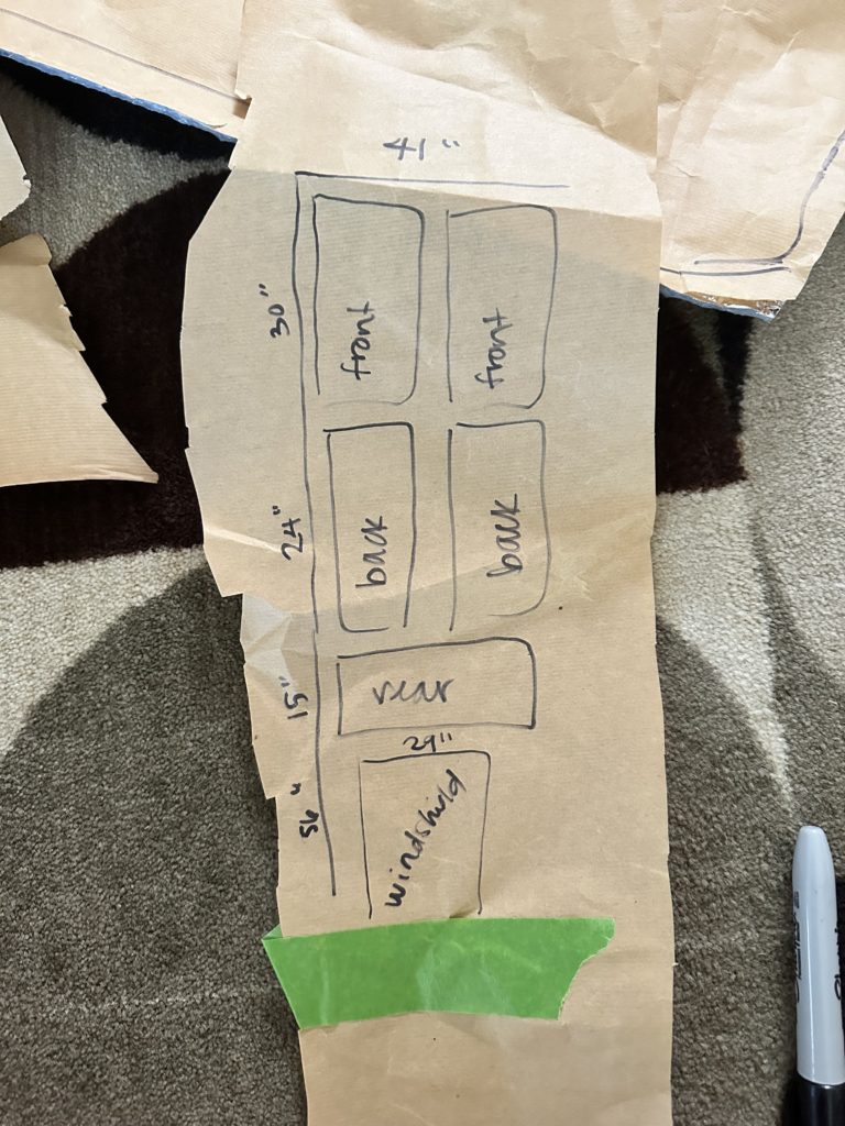 map out your measurements to calculate required material