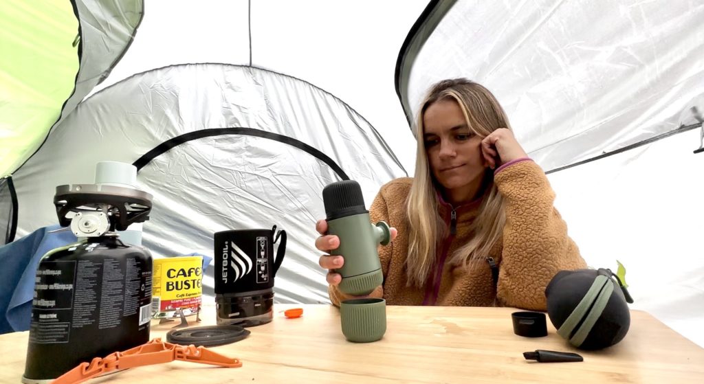 how to make coffee while camping with nanopresso