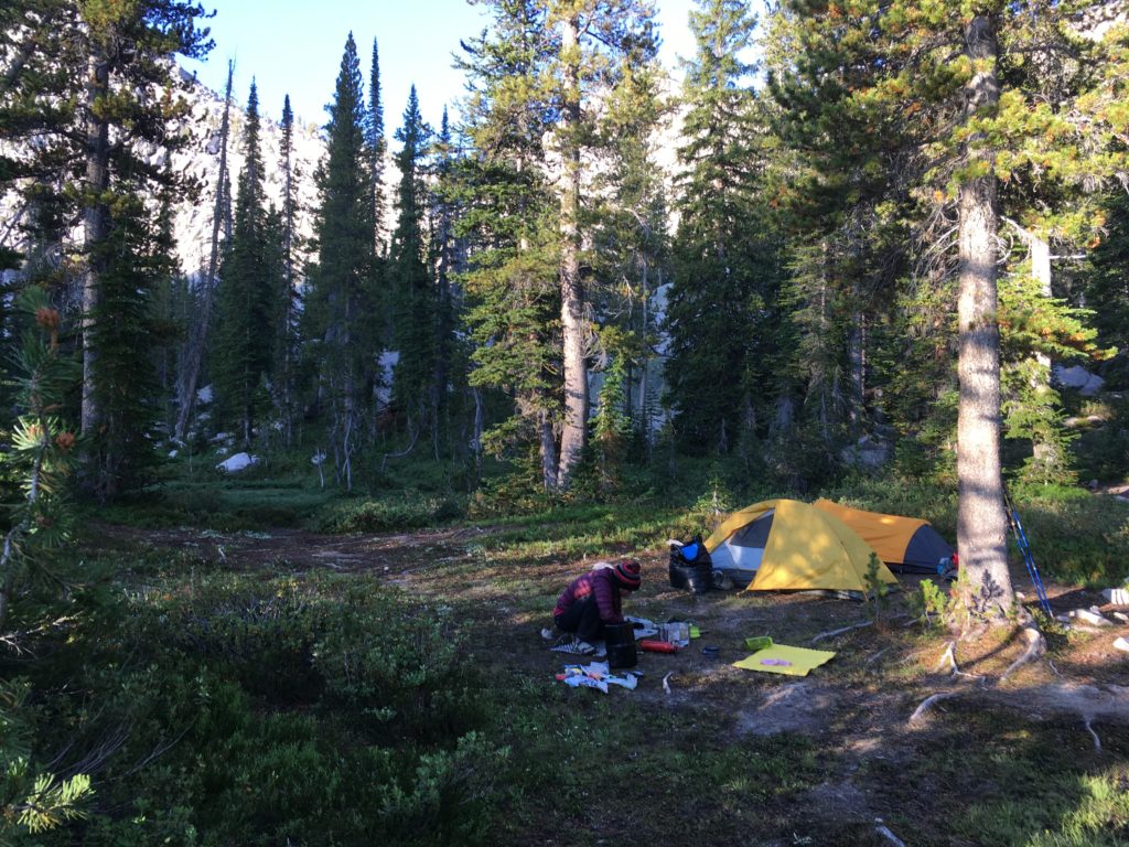 staying warm in a tent