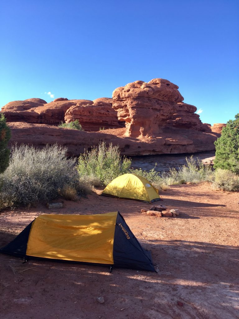 keeping warm in a tent